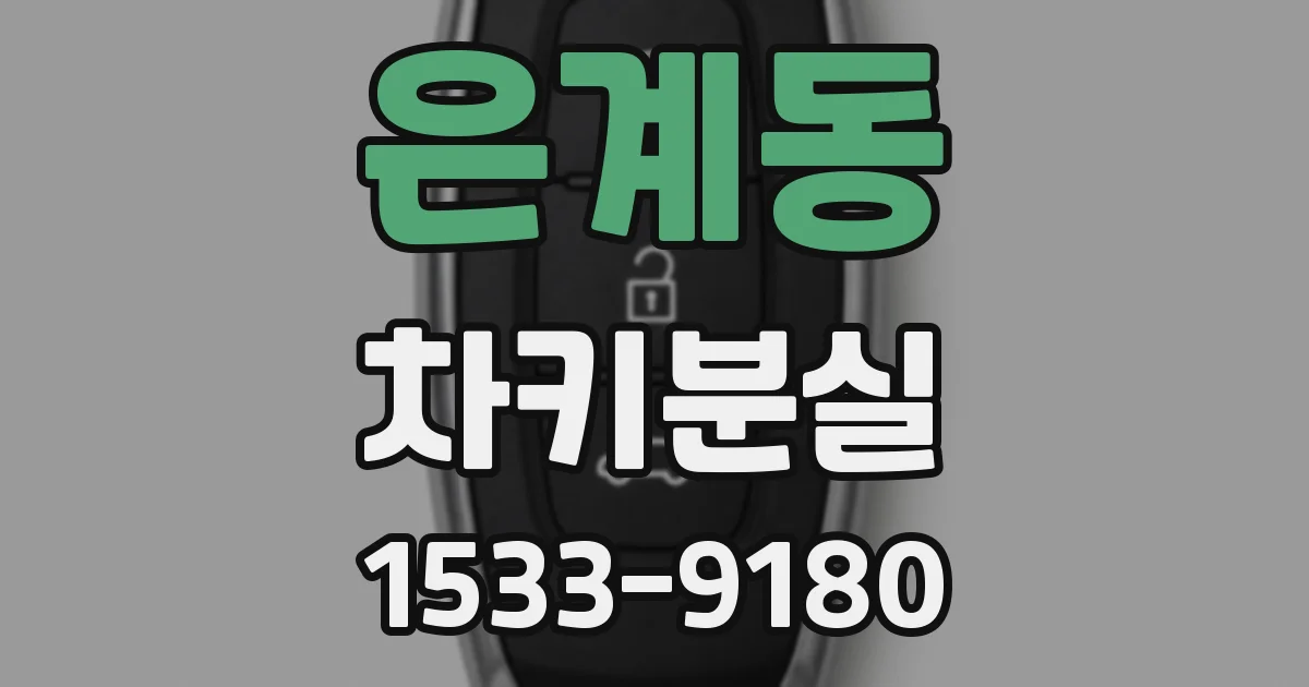 은계동 차키분실