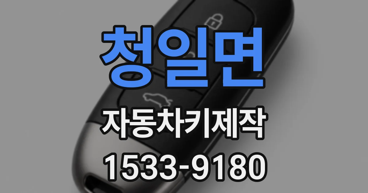 청일면 자동차키제작
