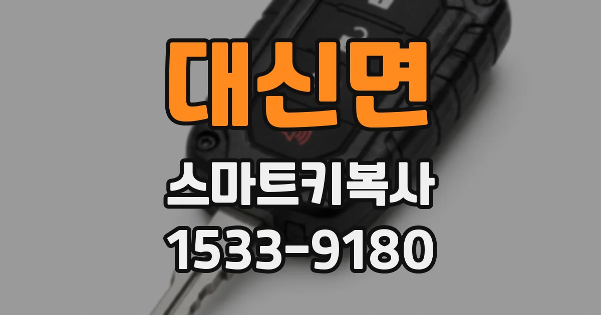 대신면 스마트키복사