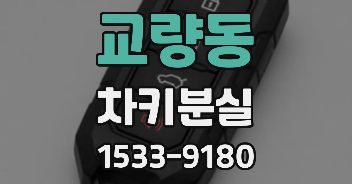 교량동 차키분실