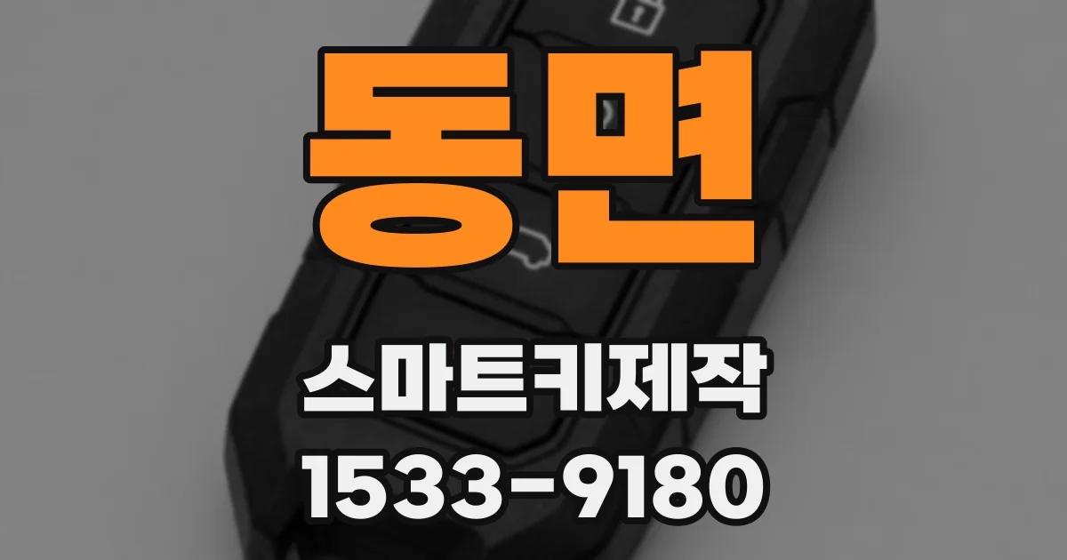동면 스마트키제작