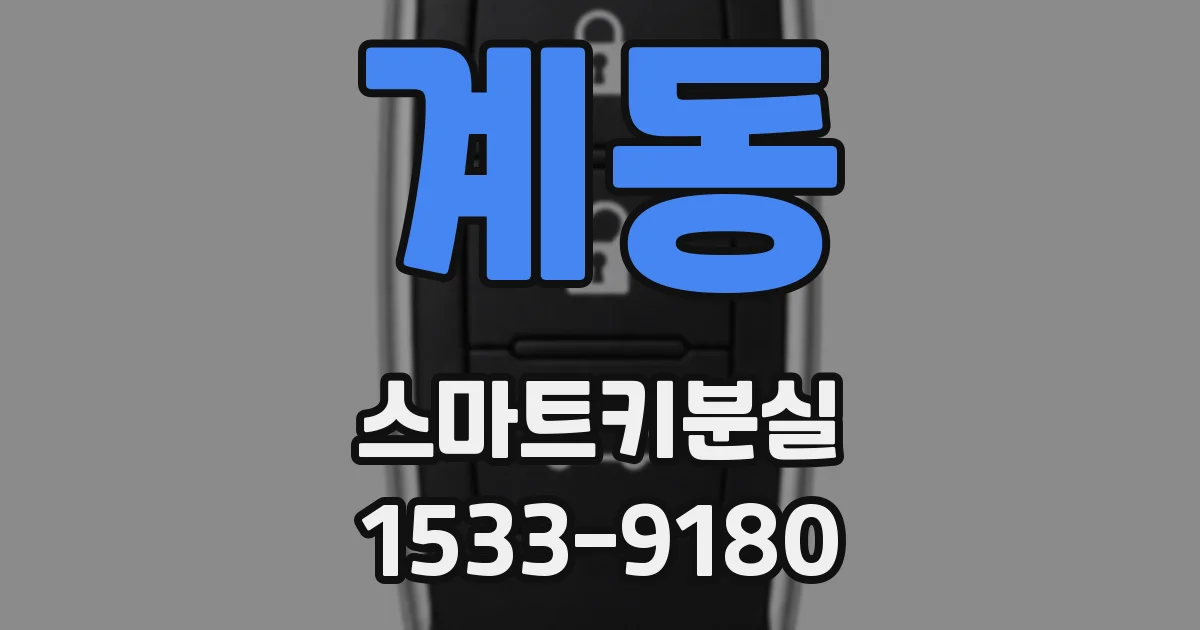 계동 스마트키분실
