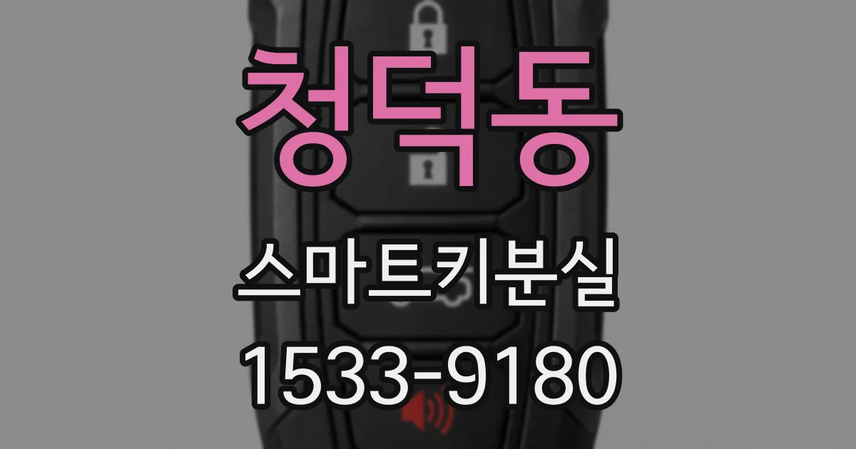 청덕동 스마트키분실