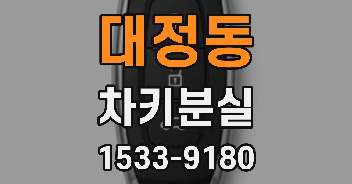 대정동 차키분실