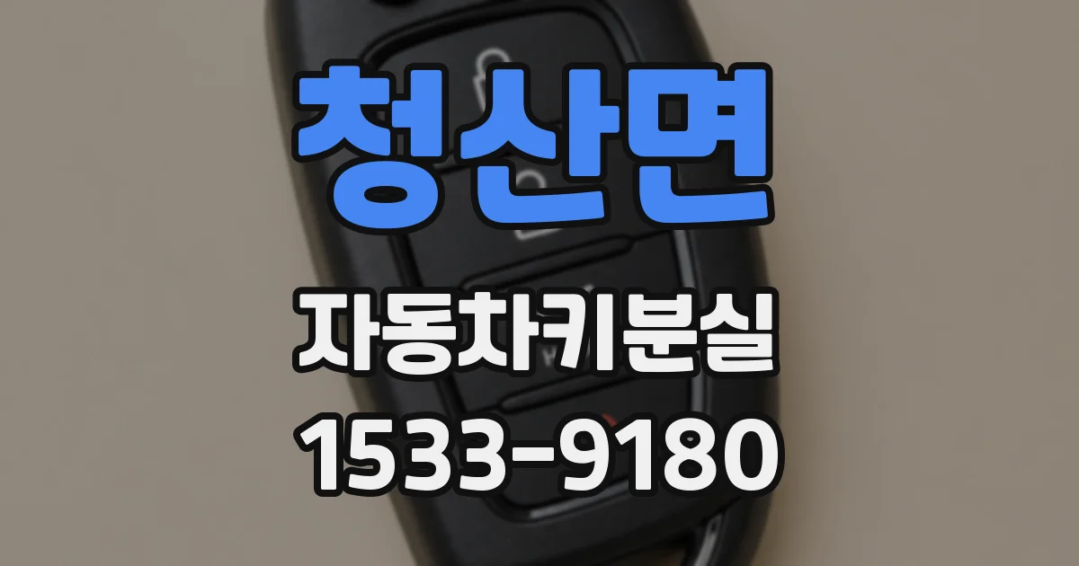 청산면 자동차키분실
