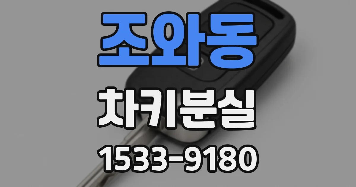 조와동 차키분실