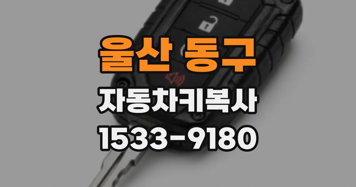울산 동구 자동차키복사