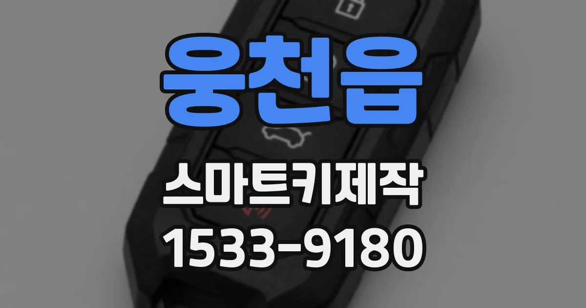 웅천읍 스마트키제작