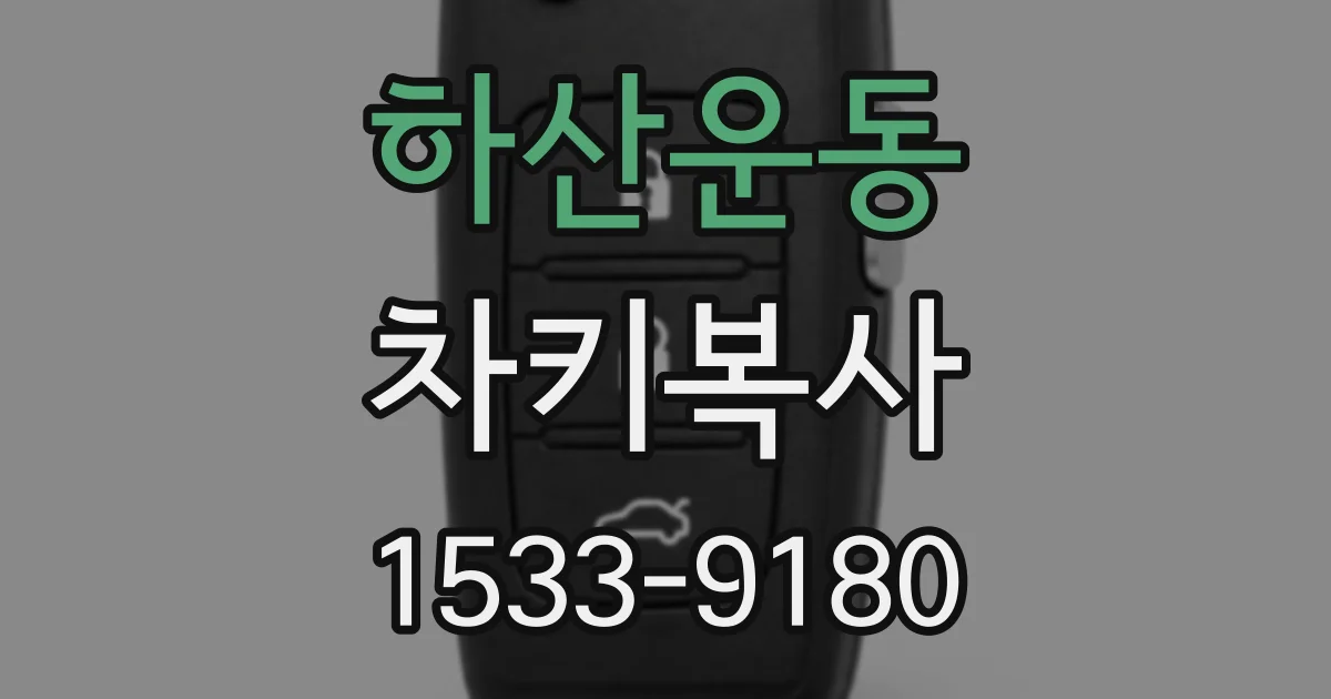 하산운동 차키복사
