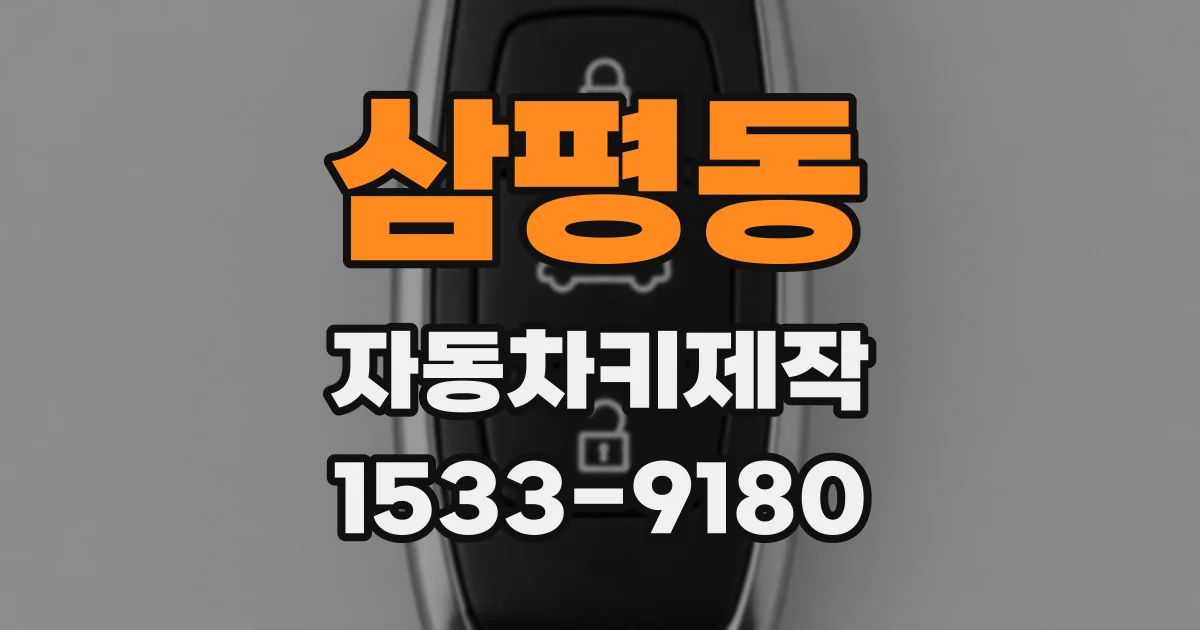 삼평동 자동차키제작
