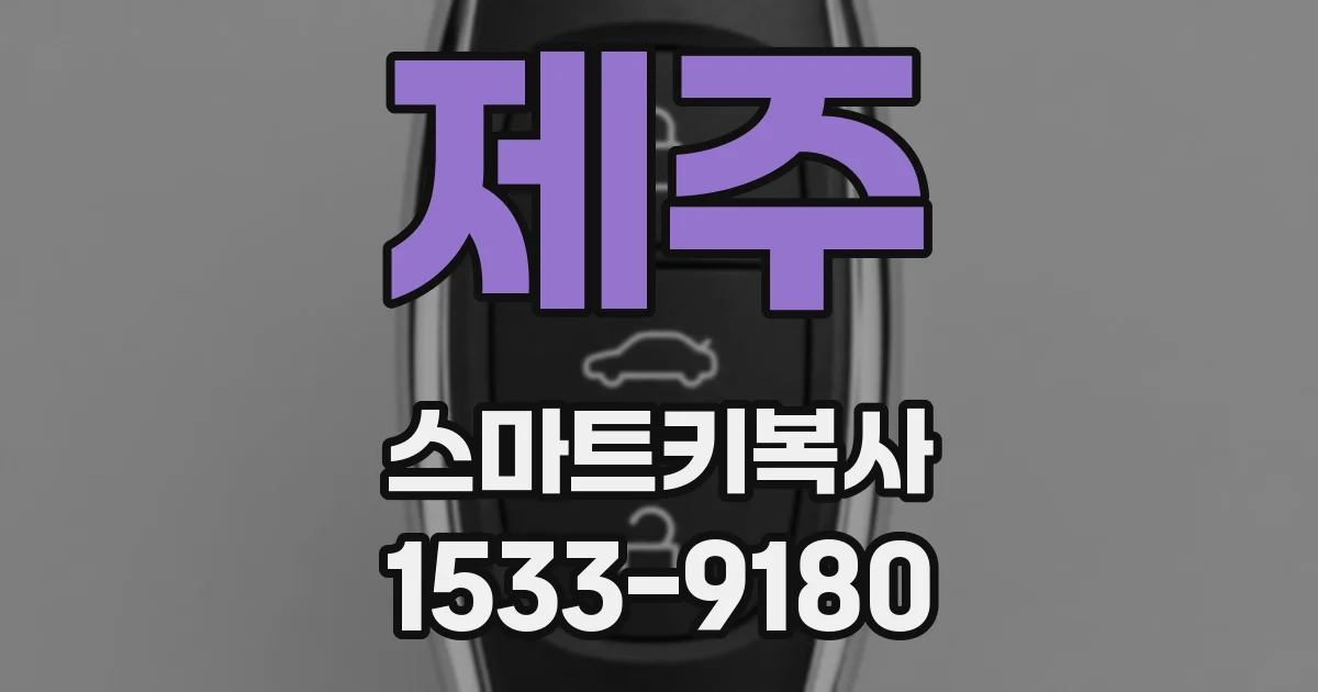 제주 스마트키복사