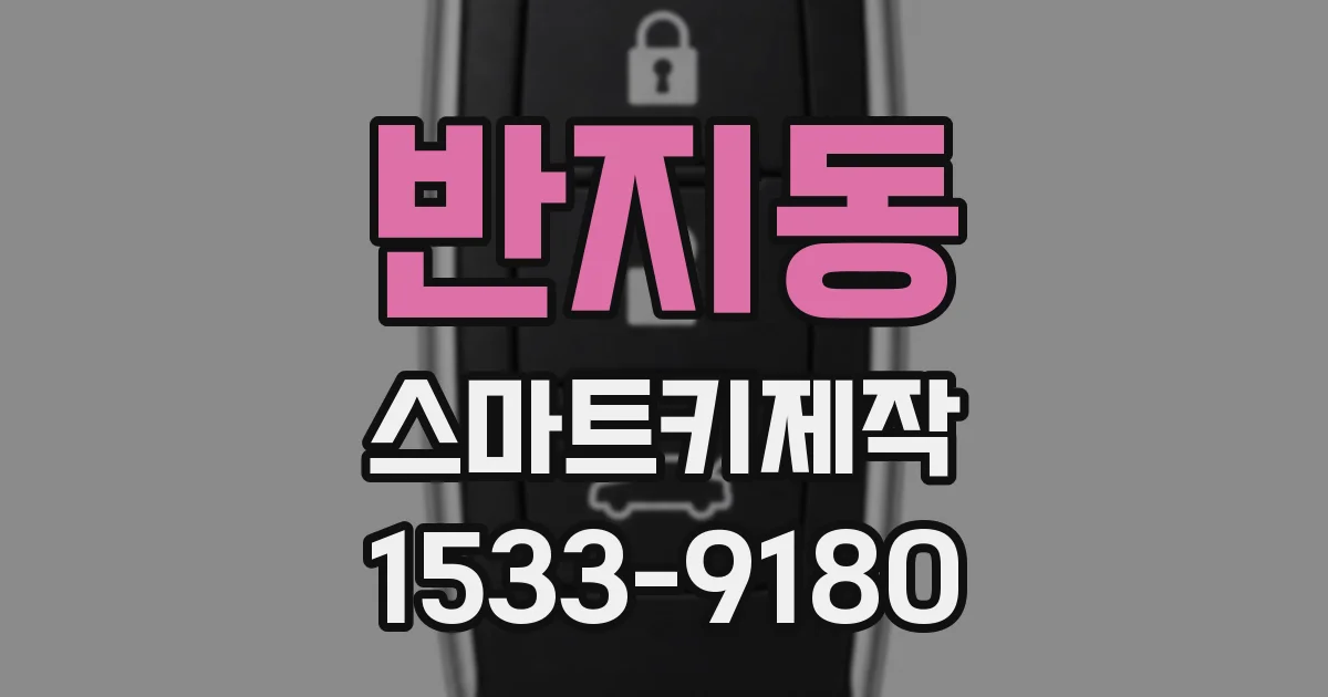 반지동 스마트키제작