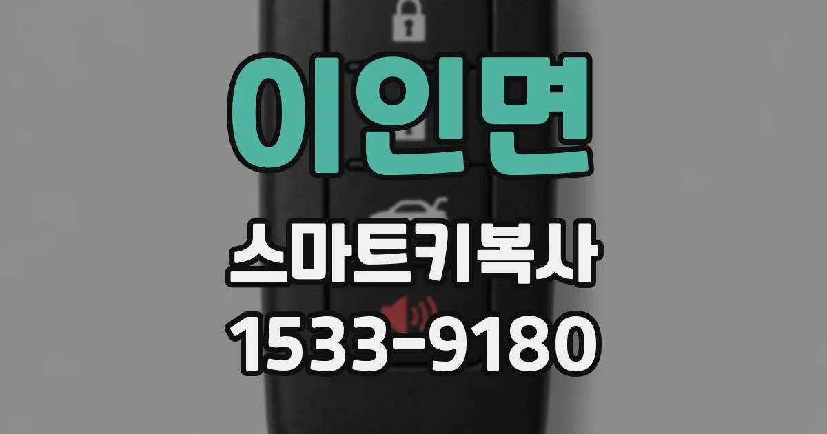이인면 스마트키복사
