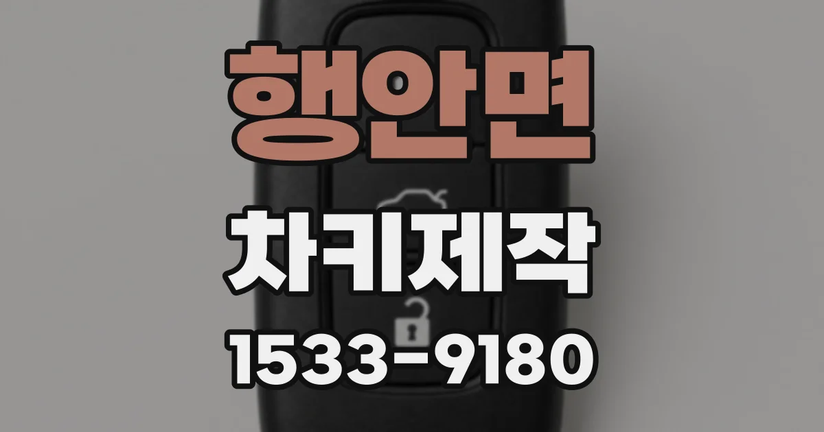 행안면 차키제작