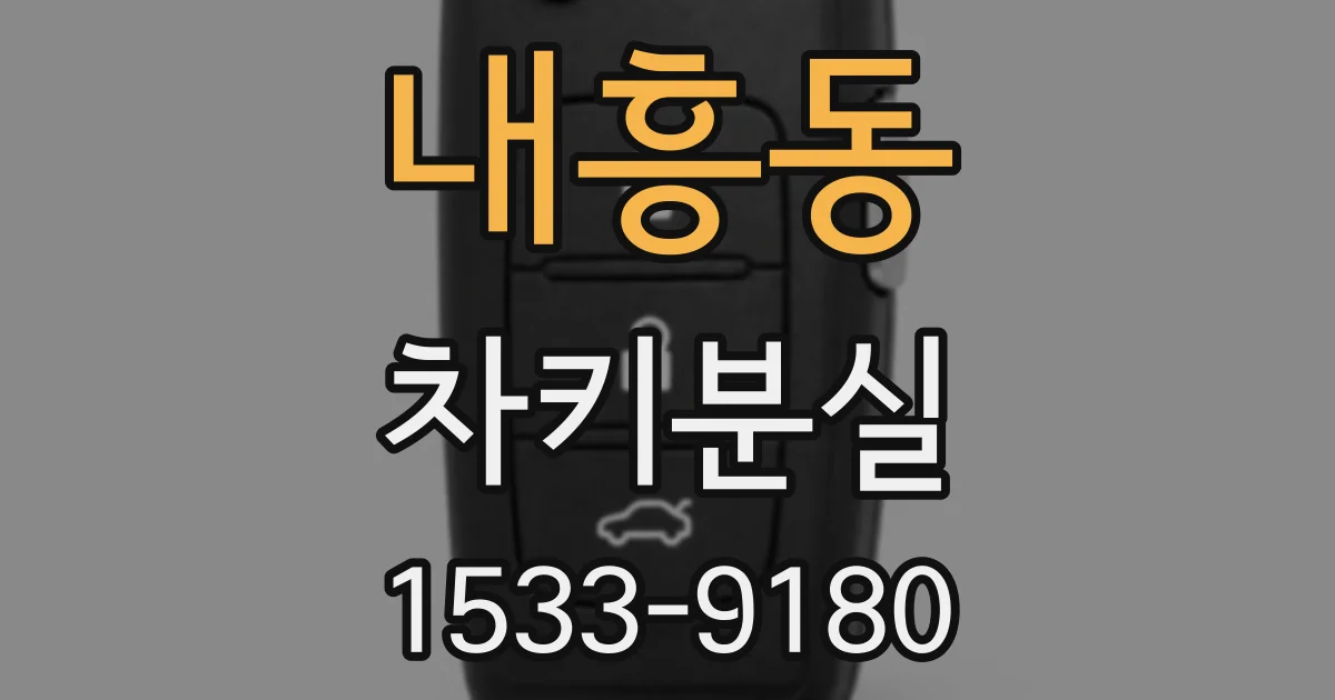 내흥동 차키분실