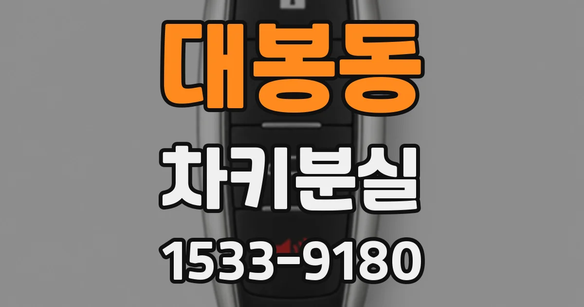 대봉동 차키분실