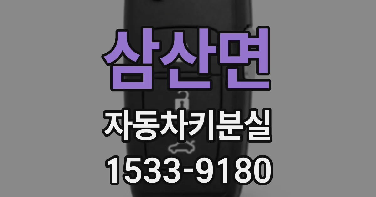 삼산면 자동차키분실