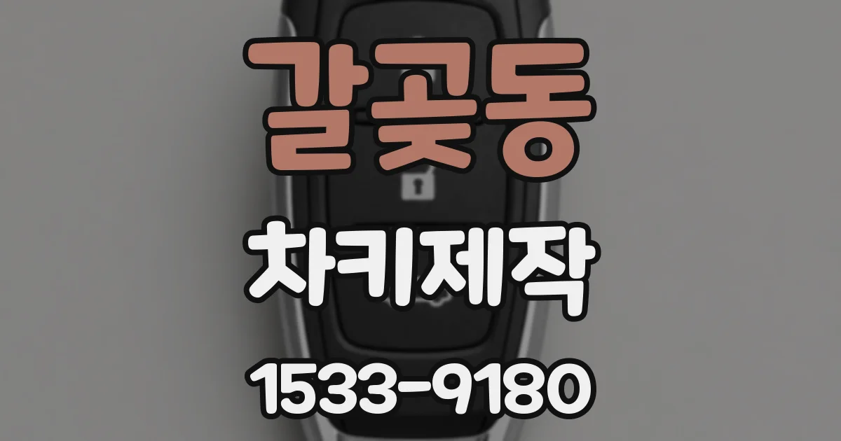 갈곶동 차키제작