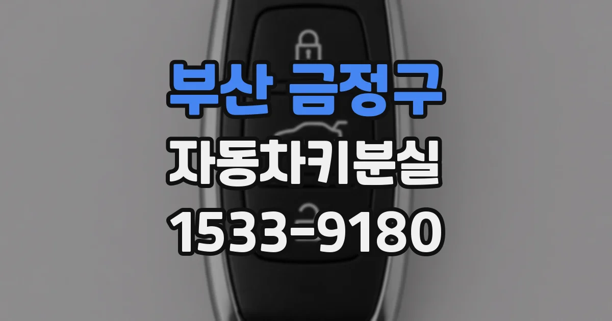 부산 금정구 자동차키분실