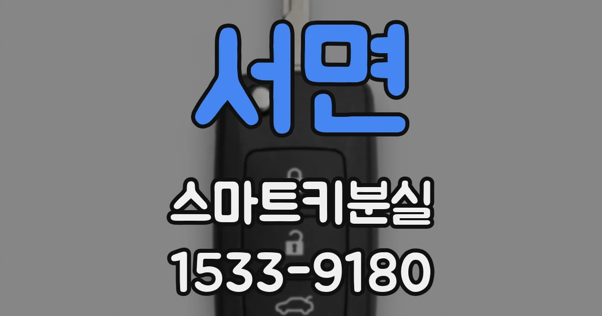 서면 스마트키분실