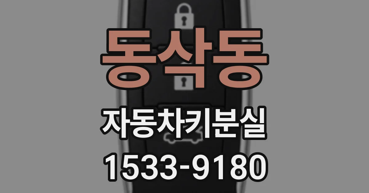 동삭동 자동차키분실