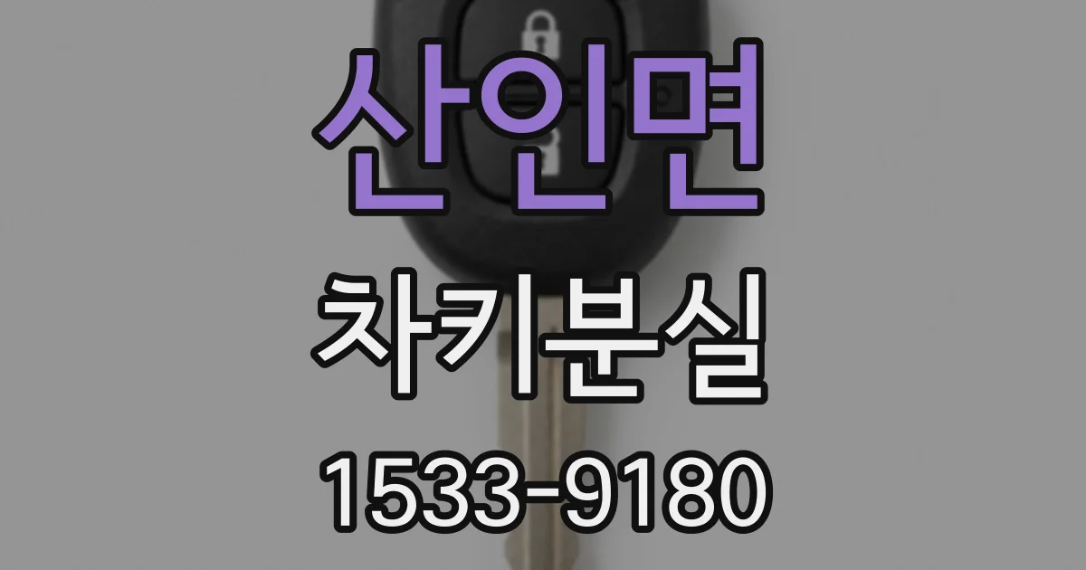 산인면 차키분실