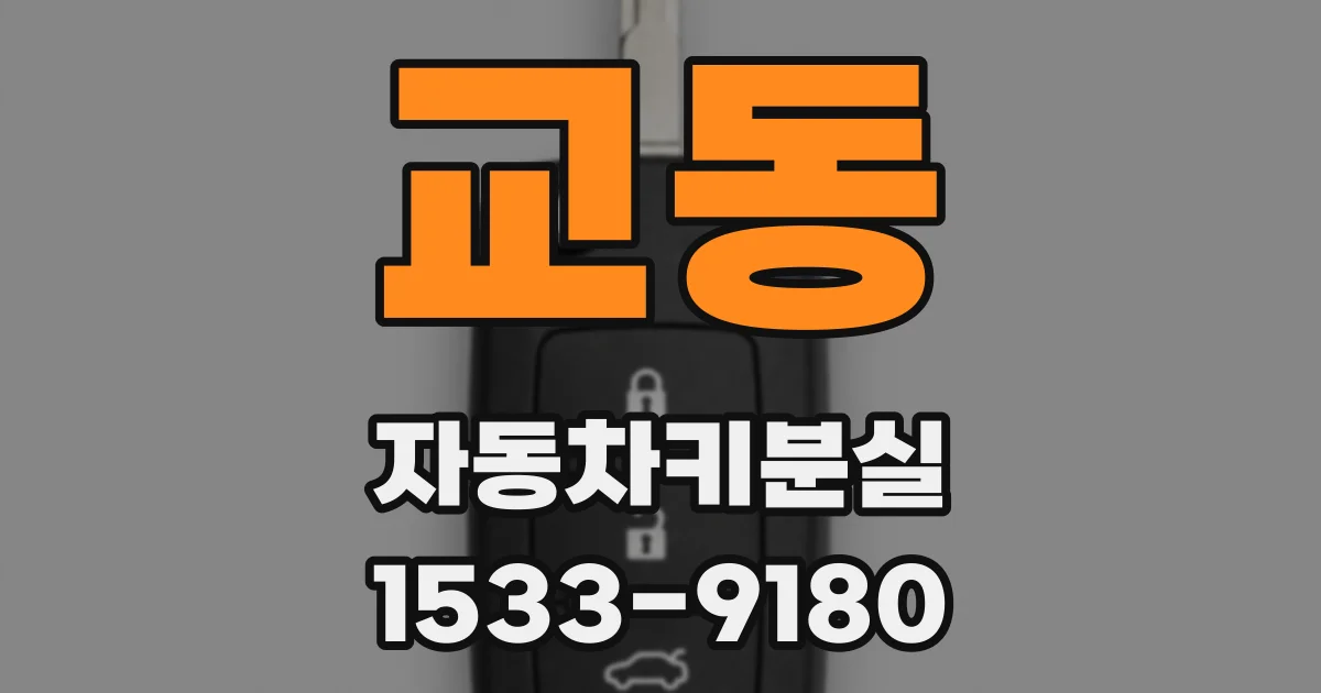 교동 자동차키분실