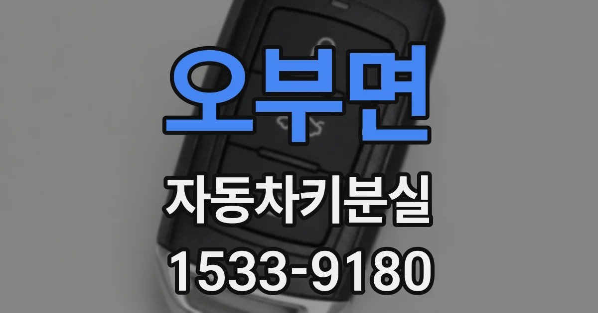 오부면 자동차키분실