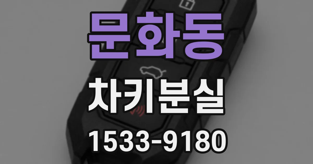 문화동 차키분실