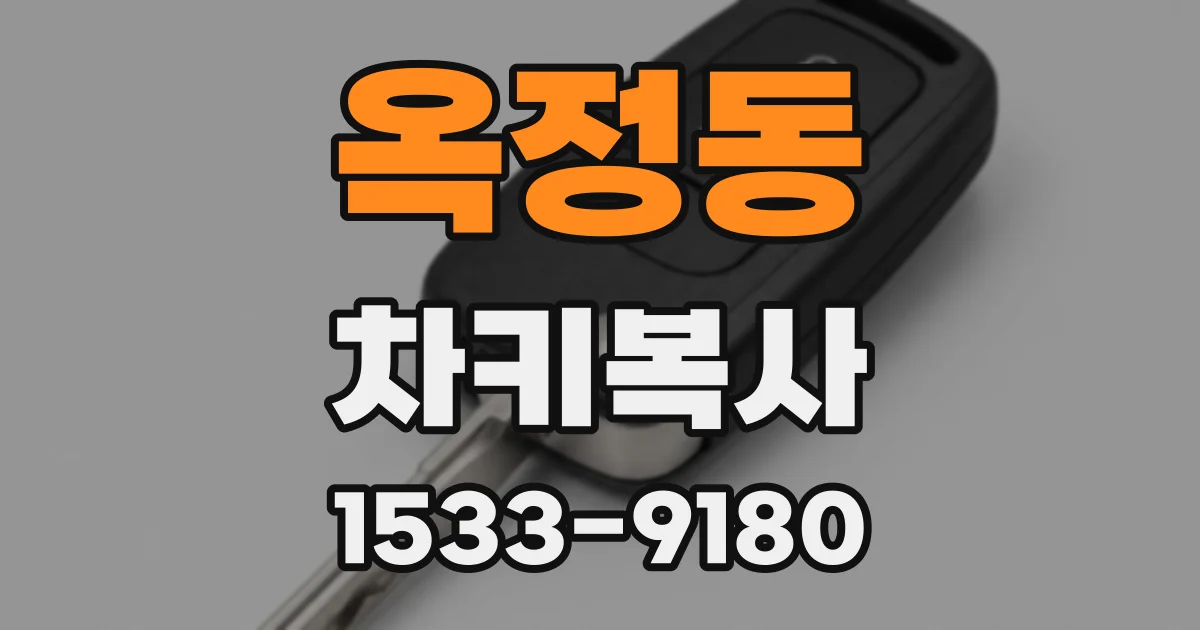 옥정동 차키복사