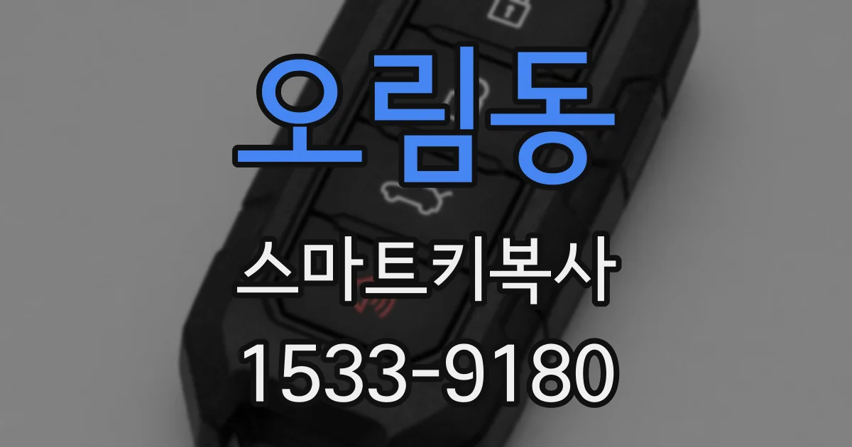 오림동 스마트키복사