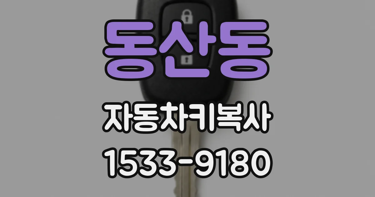 동산동 자동차키복사