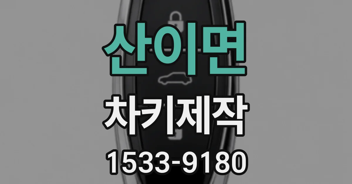 산이면 차키제작