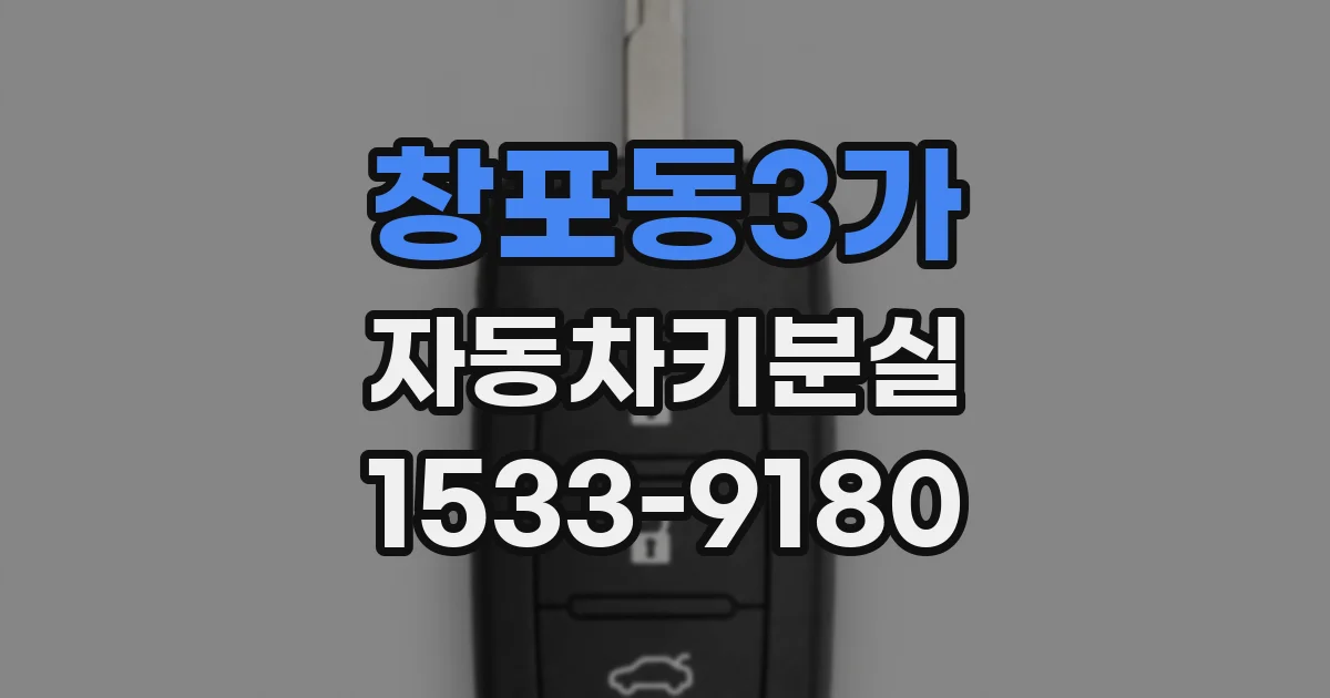 창포동3가 자동차키분실