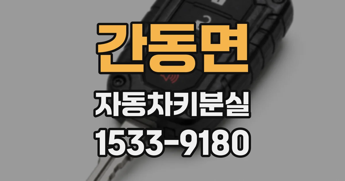 간동면 자동차키분실