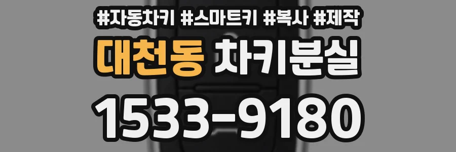 대천동 차키분실