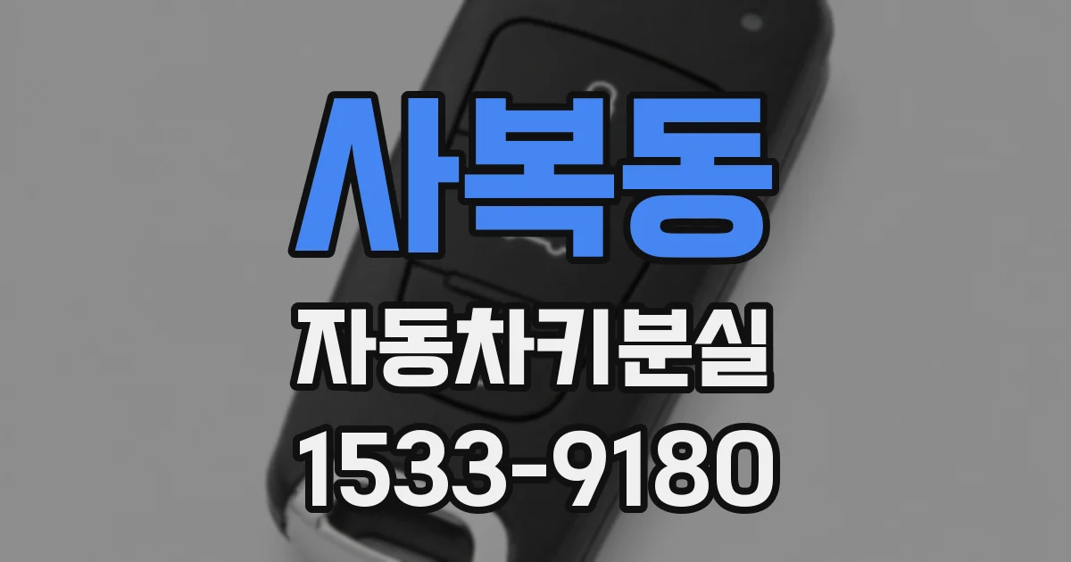 사복동 자동차키분실