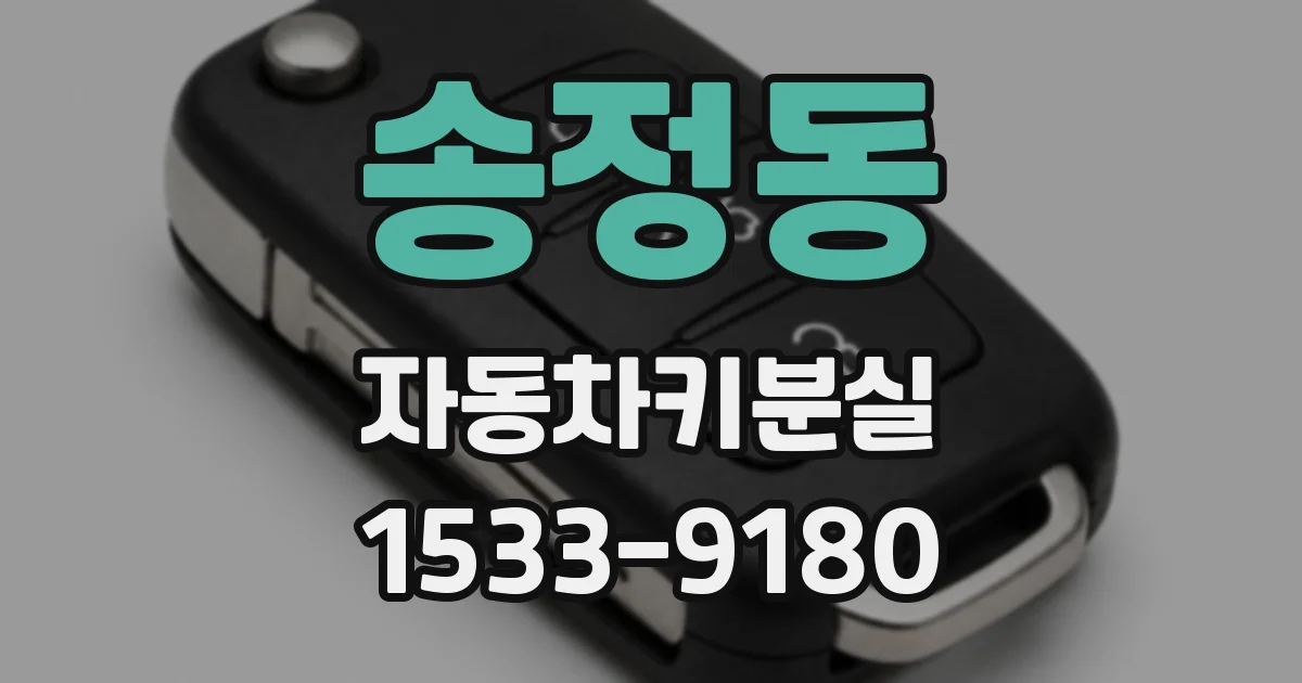 송정동 자동차키분실