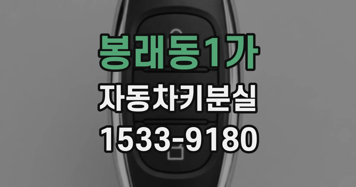 봉래동1가 자동차키분실