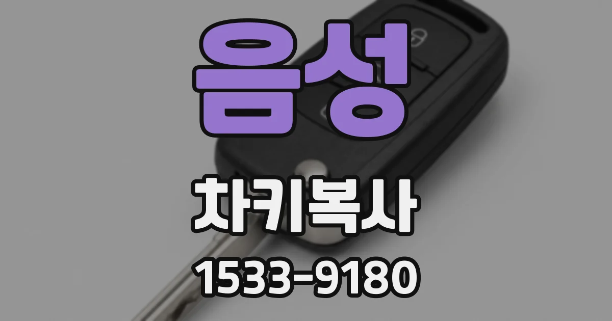 음성 차키복사