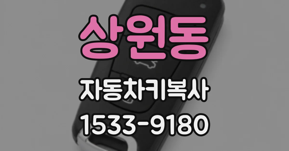 상원동 자동차키복사