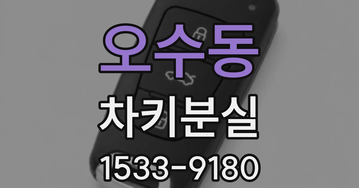 오수동 차키분실
