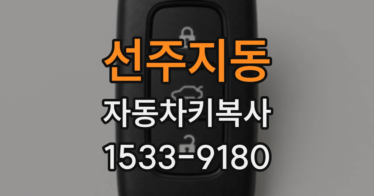 선주지동 자동차키복사
