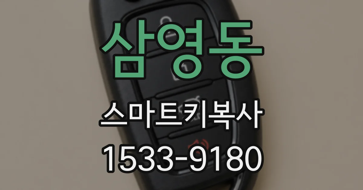 삼영동 스마트키복사