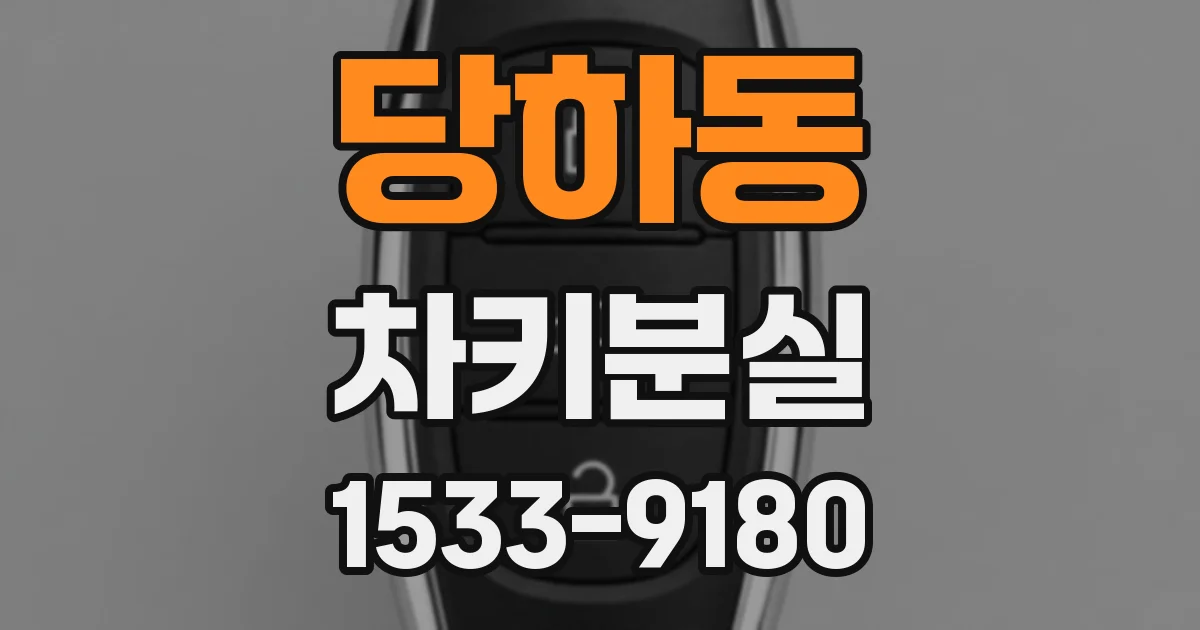 당하동 차키분실