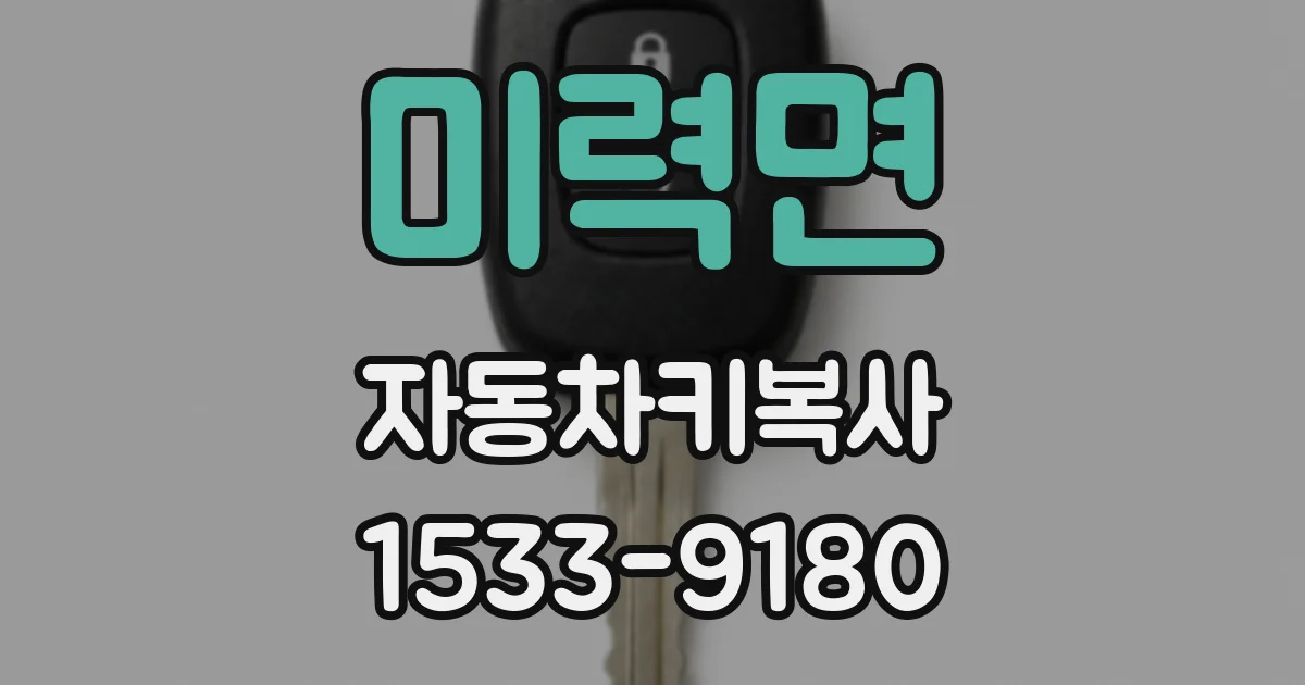 미력면 자동차키복사