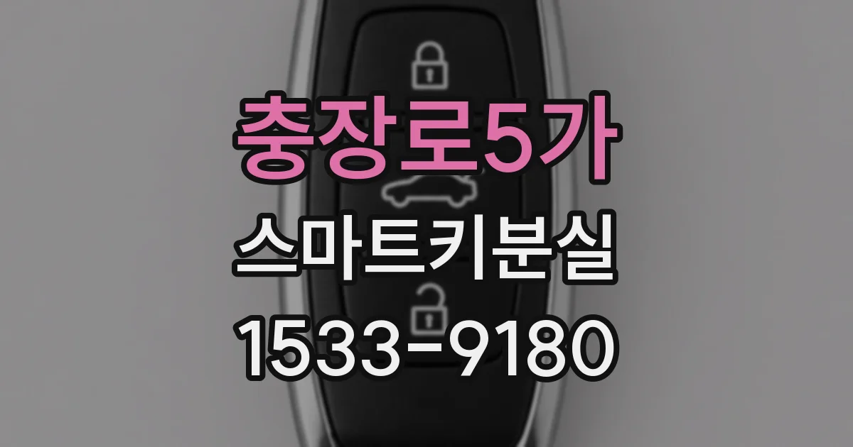 충장로5가 스마트키분실