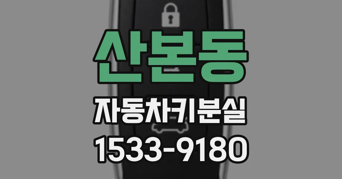 산본동 자동차키분실