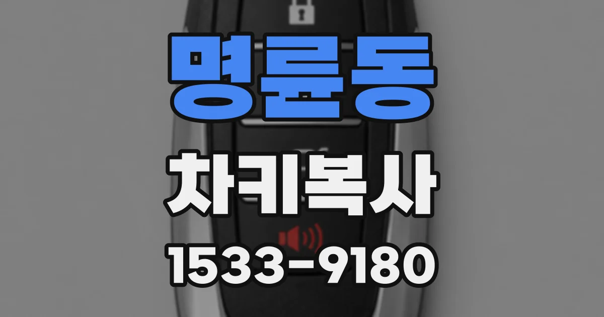 명륜동 차키복사