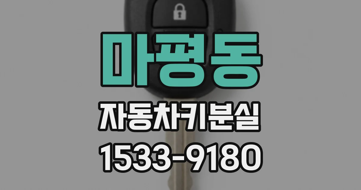 마평동 자동차키분실